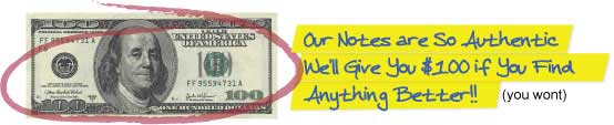 Our Doctors Notes are so authentic that we'll give you $100 if you find anything better.
